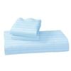 Laura Hill 1000TC 3pc Stripped Sky Blue Cotton Microfibre Queen Doona Set