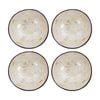 4pk Lvd Turtle Decorative Round Coconut Mop Trinket/jewellery Bowl 13x13x6cm