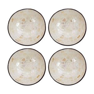 4pk Lvd Turtle Decorative Round Coconut Mop Trinket/jewellery Bowl 13x13x6cm