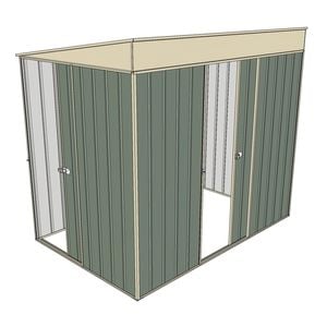 Build-a-Shed 1.5 x 2.3 x 2m Sliding Door Tunnel Shed with Sliding Side Door - Green