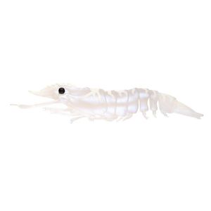 Nomad Design Live Ops Sumo Shrimp UnRigged 5" Soft Plastic Fishing Lure White Glow