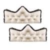 SOGA 2x 150cm Crown Pillow Tufted Cream Headboard Cushion for Bed