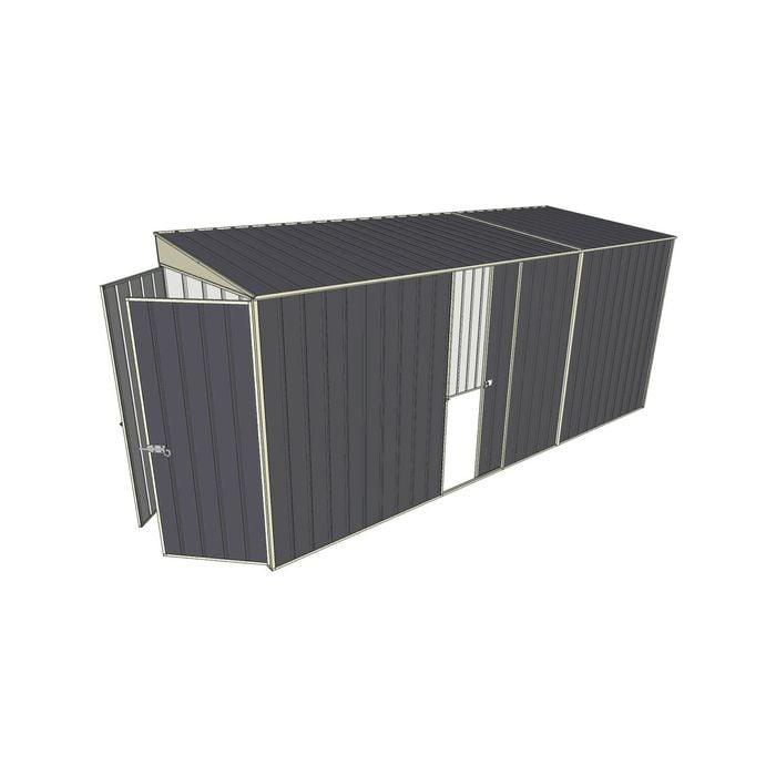 Build-a-Shed 1.5 x 4.5 x 2m Single Sliding Side Door Skillion Shed - Grey