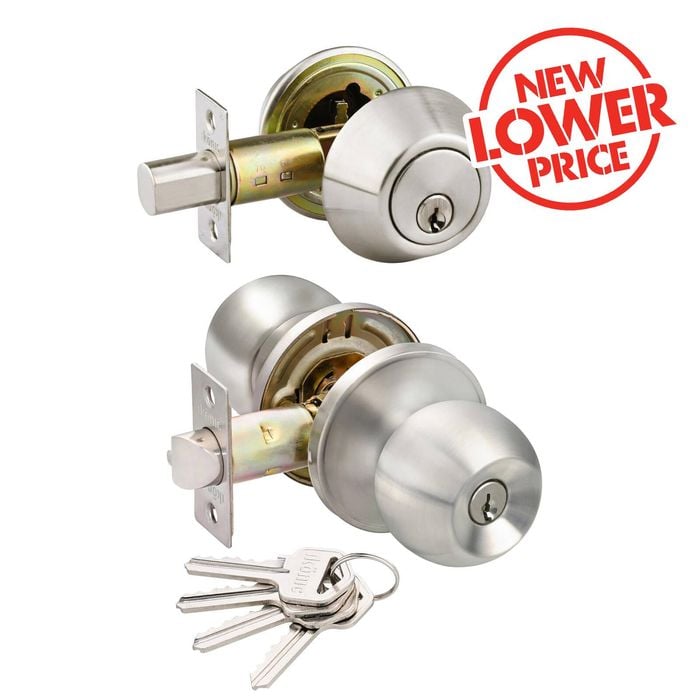 Ikonic Brushed Nickel Ruby Entry Combo Set