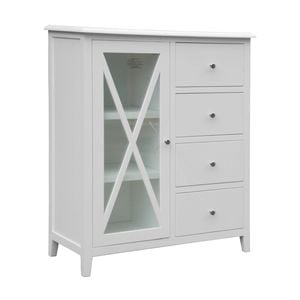 Maison Hampton Tallboy Glass Door White