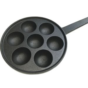 7 Hole Dimple Cast Iron Poffertjes Mini Pancake Handle Maker