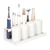 Catzon 30cm Self Adhesive Electric Toothbrush Holder 6 Slots Diatomite Dish-white