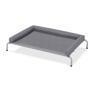 Tedi's Elevated Raised Dog Bed with Removable Bolster XL Size in Grey