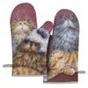 2pc Ashdene Kim's Cats Friends Family Kitchen Gloves Oven Mitts 19.5x33cm