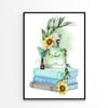 Sunflower Green Colored Perfume   Print 100% Australian Made 60 x 90cm   (Poster)