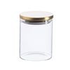 Argon Tableware Glass Storage Jar - Gold Lid - 750ml - Modern Round Scandi Organisation Container Glass Jar
