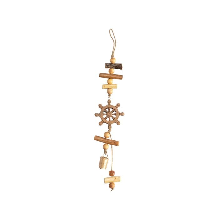 Willow & Silk Nautical String Indoor Hanging Ship Wheel Decor