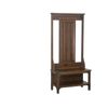 Hall Tree And Shoe Bench - Walnut