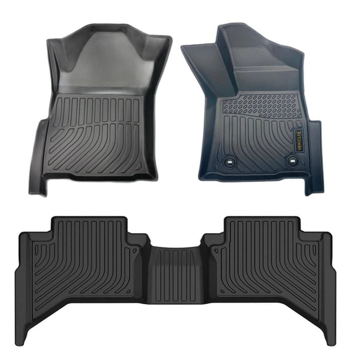 Vehiclab Toyota Hilux - 2014 - 2025 - 8th Gen - Dual Cab Auto ONLY - 3D/5D All Weather Moulded Car Floor Mats