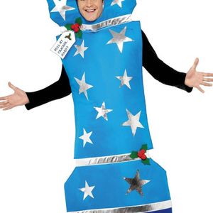 Christmas Cracker Novelty Mens Blue Bon Bon Costume - Standard