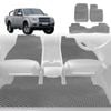 6D Diamond Car Floor Mats for Ford Ranger 2006-2011-Full Set-Grey-Outback GT