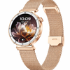 Ultra Thin Smart Watch Amoled Bluetooth Call Fitness Tracker Bracelet Watch Mesh Gold