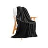 SOGA Black Fleece Blanket – Thick Flannel Throw for Cozy Bed and Sofa Comfort