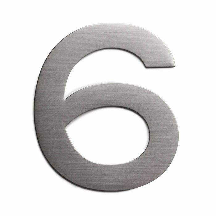 Sandleford 150mm Stainless Steel Plaza House Number 6