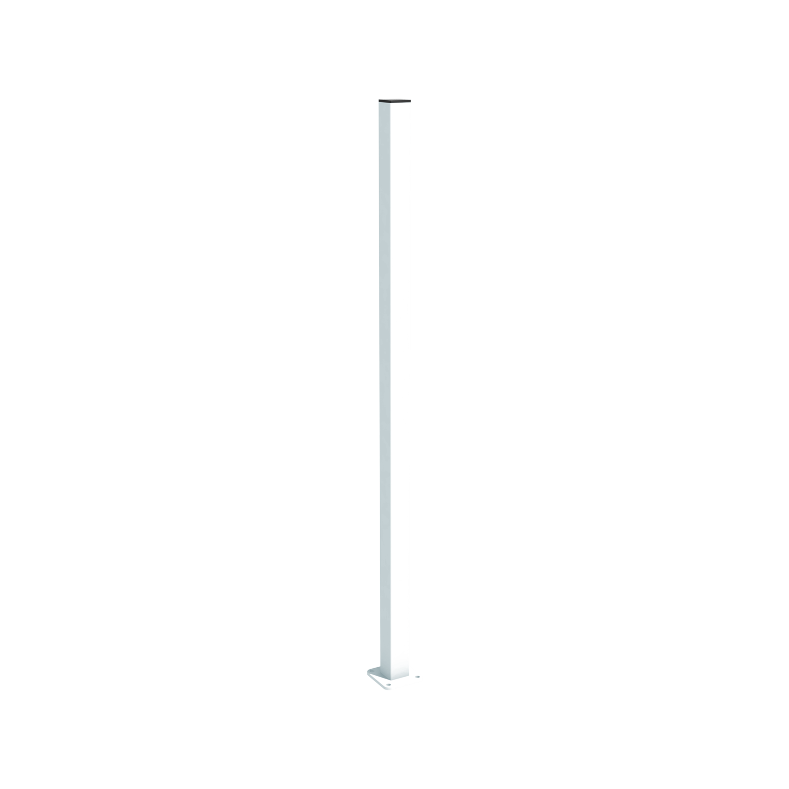 ProtectorAl 50 x 50 x 1600mm Pearl White Aluminium Garden and Pool Flanged Fence Post with Cap