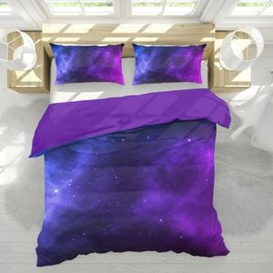 3D Purple Starry Sky 332 Bed Pillowcases Quilt King Size