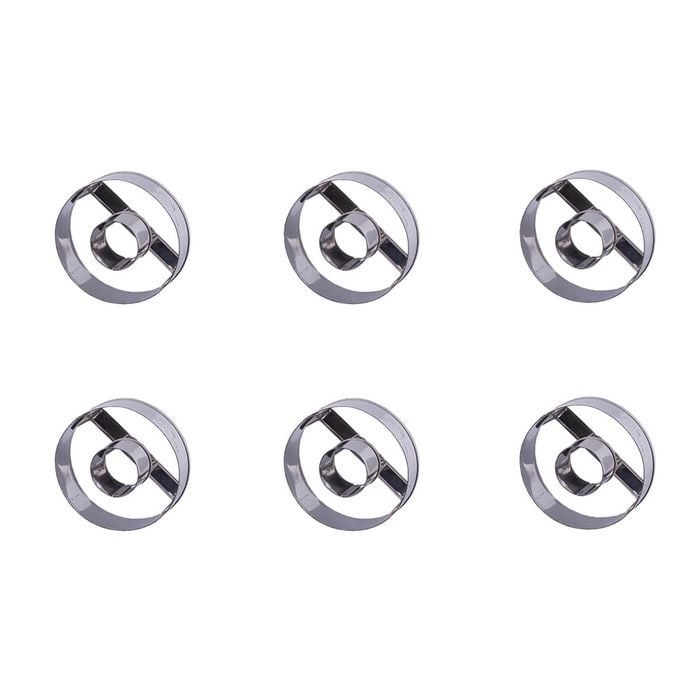 6PK Appetito Stainless Steel Doughnut Cutter Home Kitchen Cooking Utensil 7.5cm