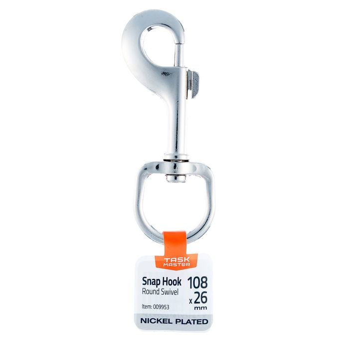 Taskmaster 108 x 26mm Nickel Plated Snap Hook