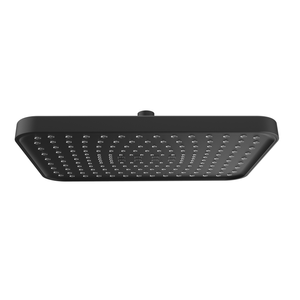 Mondella WELS 3 Star 9L/min Black Matte Rococo Rectangular Rain Shower Head