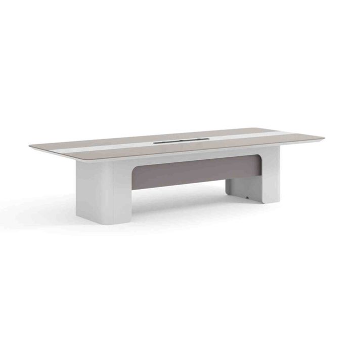 Modern Furniture LUSH Boardroom Table 280cm - White & Taupe