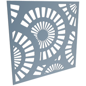 ProtectorAl 300-1200 x 300-1200mm Deep Ocean Sunburst Unframed Solid Aluminium Decorative Panel