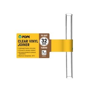 Pope 32mm x 7cm Clear Vinyl Tubing Joiner