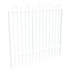 ProtectorAl 1201 - 1500 x 1500mm Pearl White Aluminium Loop And Spear Garden Gate With Mid Rail