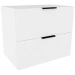 Lugna 512 x 600 x 380mm White 2 Drawer Unit