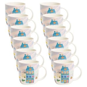 12PK Porto Night Before Christmas New Bone China Drinking Mug 330ml Village