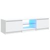 vidaXL TV Cabinet with LED Lights White 140x40x36 cm TV Stand HiFi Cabinet