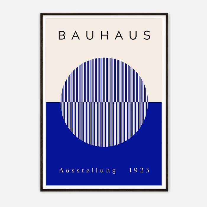 Galrie Bauhaus 1923 Exhibition Poster Iconic Geometric Art Print, Black Frame, A2 42 x 60cm (16 x 24inch)