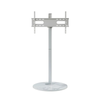P&P White 40-75 Inch Swivel TV Floor Stand with Sintered Stone Base and Height Adjust