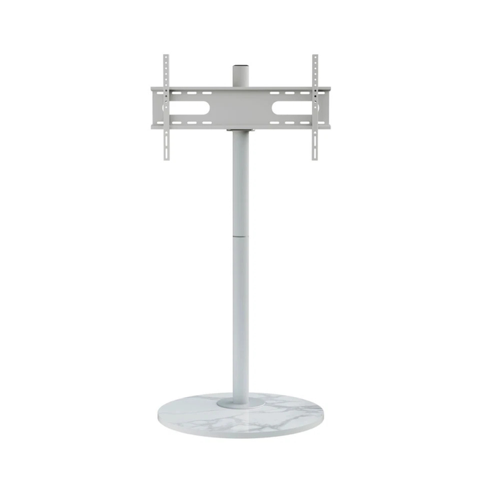 P&P White 40-75 Inch Swivel TV Floor Stand with Sintered Stone Base and Height Adjust