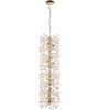 Telbix Lerida Modern Pendant Hanging Lamp Light Metal Crystal Gold Clear Gloss