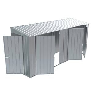 Build-a-Shed 1.2 x 4.5 x 2.0m Zinc Skillion Double Hinged Side Door Shed