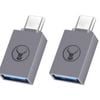 2PK Bonelk M USB-C to F USB-A 3.0 Adapter Dongle For Laptop/PC - Space Grey