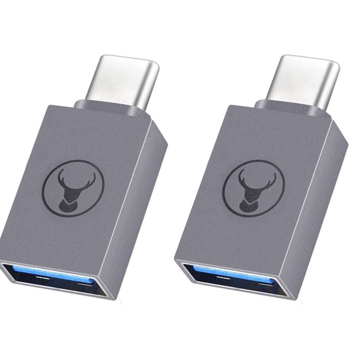 2PK Bonelk M USB-C to F USB-A 3.0 Adapter Dongle For Laptop/PC - Space Grey