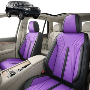 Australian Goose Front Seat Covers for Toyota Prado 2013 - 2024 (J150 Facelift) - PU Leather, Purple (2pc)