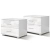 ALFORDSON 2x Bedside Table White