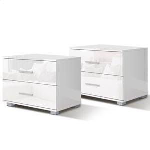 ALFORDSON 2x Bedside Table White