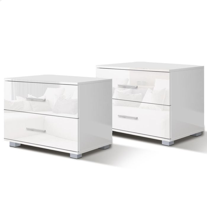 ALFORDSON 2x Bedside Table White