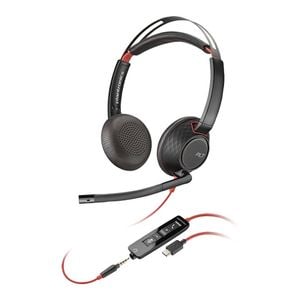 HP Poly Blackwire 5220 USB-C Headset + 3.5mm Plug + USB-C/A Adapter [8X231AA]