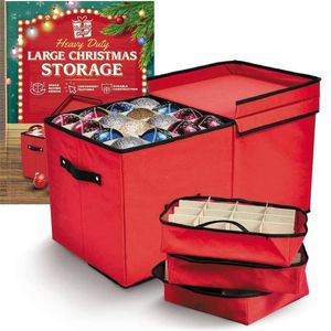 Catzon Premium Christmas Ornament Storage 8 Tray 128 Ornaments