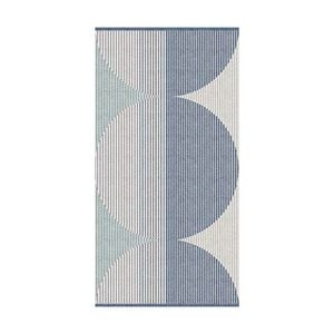 KAS Australia Oversized Harri Hand Towel Modern Cotton Jacquard 550GSM Denim