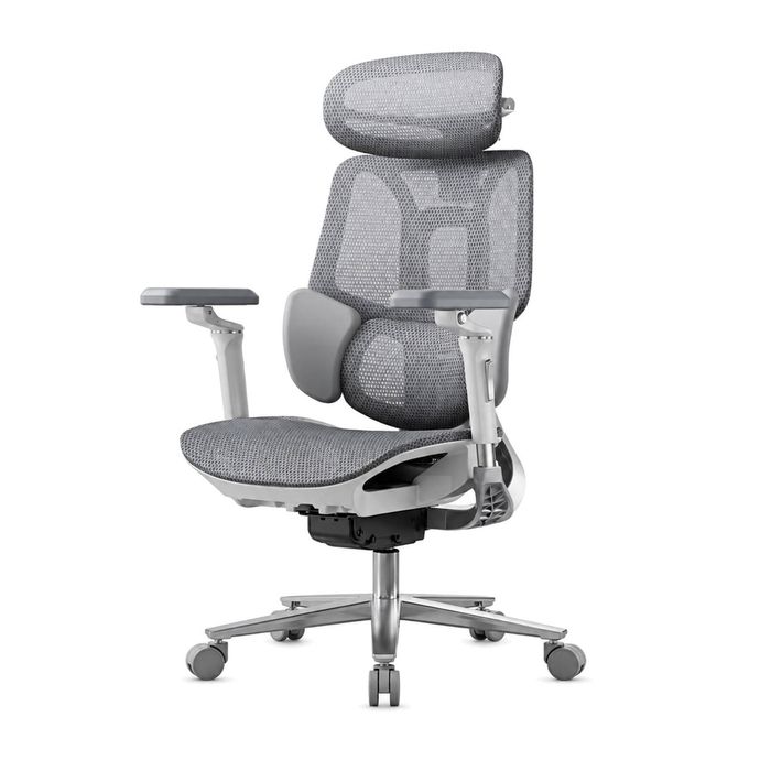 Hbada E3 Pro Ergonomic Mesh Office Chair - Adaptive Lumbar Support - Grey